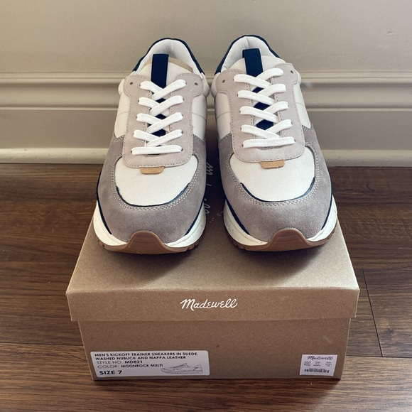 Madewell Kickoff Trainer Sneakers in (Re)sourced Canvas and Suede size 7 - Picture 2 of 6
